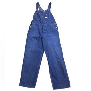 Vintage 1950s Sears Union Made Tradewear Denim Bib Overalls Carpenter Jeans